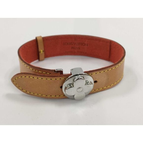 Louis Vuitton Vachetta Monogram Flower Leather Bracelet - Picture 10 of 10